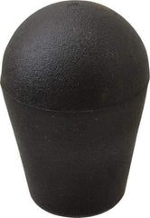 Gibraltar - 1/4-20, 1/4-28, 5/16-18, 5/16-24, M6, M8 Hole, 0.71" Deep Hole, TPE Overmolded Soft Touch, Self Fixing Hole Tapered Knob - 2 OAL, 3/4" Base Diam, Black, 1.38" Head Diam - Benchmark Tooling
