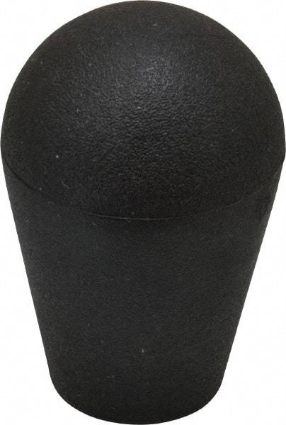 Gibraltar - 3/8-16 Hole, 0.51" Deep Hole, Thermoplastic, Female Insert Tapered Knob - 2.48 OAL, 1" Base Diam, Black, 1.6" Head Diam - Benchmark Tooling