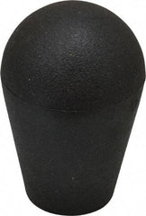 Gibraltar - 3/8-16 Hole, 0.51" Deep Hole, Thermoplastic, Female Insert Tapered Knob - 2.48 OAL, 1" Base Diam, Black, 1.6" Head Diam - Benchmark Tooling