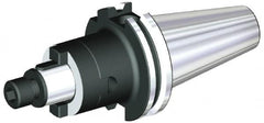 Kennametal - DV50 Taper Shank 27mm Pilot Diam Shell Mill Holder - 100mm Flange to Nose End Projection, 48mm Nose Diam, M24x3.0 Lock Screw, Through-Spindle Coolant - Exact Industrial Supply