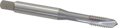 OSG - M6x1.00 Metric Coarse, 3 Flute, Bright Finish, Vanadium High Speed Steel Spiral Point Tap - Plug Chamfer, Right Hand Thread, 2-1/2" OAL, 1" Thread Length, 0.255" Shank Diam, 6H Class of Fit - Exact Industrial Supply