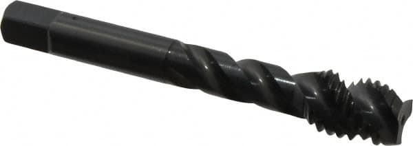 OSG - 1/2-13 UNC 3 Flute Modified Bottoming Spiral Flute Tap - Vanadium High Speed Steel, Oxide Finish, 3-3/8" OAL, Right Hand Flute, Right Hand Thread, Oversize, H11 - Benchmark Tooling