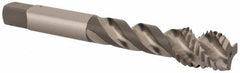 OSG - M12x1.75 Metric Coarse 3 Flute 6H Modified Bottoming Spiral Flute Tap - Vanadium High Speed Steel, Bright Finish, 3-3/8" OAL, Right Hand Flute, Right Hand Thread, D6 - Benchmark Tooling