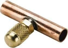 Parker - 500 Max psi, 1/2 Tube OD, Solder Tee Access Valve - Brass - Benchmark Tooling