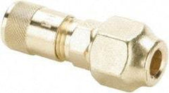 Parker - 500 Max psi, 1/4 Tube OD, Flare Union Access Valve - Brass - Benchmark Tooling