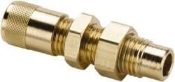 Parker - 500 Max psi, 1/4 Tube OD, Bulkhead Solder Union Access Valve - Brass - Benchmark Tooling