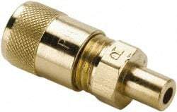 Parker - 500 Max psi, 1/8 Tube OD, Straight Solder Connector Access Valve - Brass - Benchmark Tooling