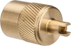 Parker - 1/4" Tube OD Access Valve Quick Seal Cap with Core Remover - For Parker Brass Access Valves - Benchmark Tooling