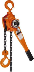 Value Collection - 3,000 Lb Lifting Capacity, Lever Hoist - Made from Chain, 55 Lb Avg Pull to Lift Rated Load - Benchmark Tooling