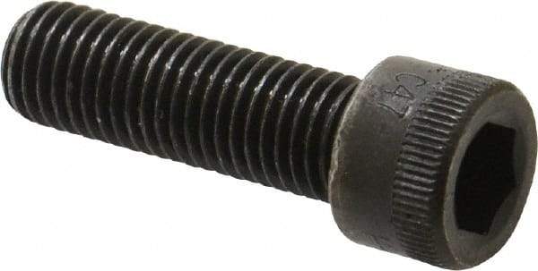Made in USA - 5/16-24 UNF Hex Socket Drive, Socket Cap Screw - Alloy Steel, Black Oxide Finish, Fully Threaded, 1" Length Under Head - Benchmark Tooling