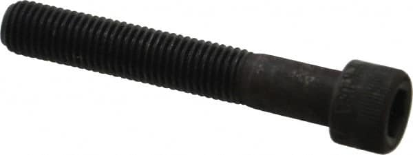 Made in USA - 5/16-24 UNF Hex Socket Drive, Socket Cap Screw - Alloy Steel, Black Oxide Finish, Partially Threaded, 2" Length Under Head - Benchmark Tooling