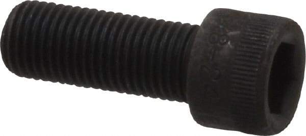 Made in USA - 3/8-24 UNF Hex Socket Drive, Socket Cap Screw - Alloy Steel, Black Oxide Finish, Fully Threaded, 1" Length Under Head - Benchmark Tooling