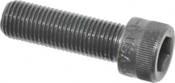 Made in USA - 3/8-24 UNF Hex Socket Drive, Socket Cap Screw - Alloy Steel, Black Oxide Finish, Fully Threaded, 1-1/2" Length Under Head - Benchmark Tooling