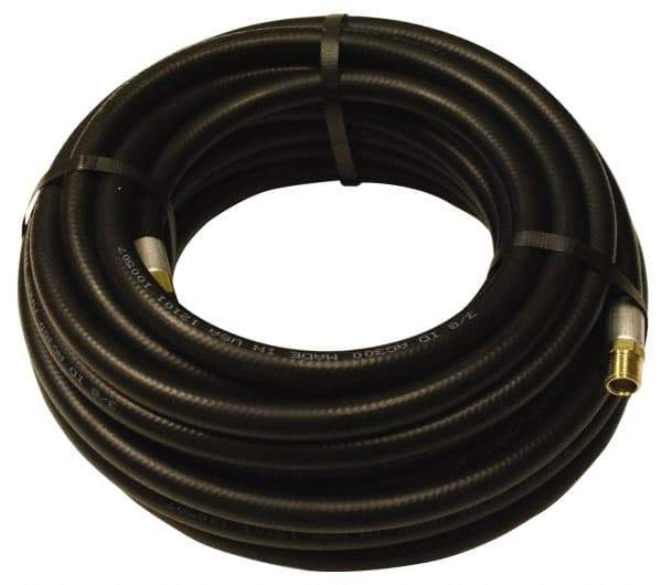 Alliance Hose & Rubber - 5/8" ID x 1" OD 50' Long Multipurpose Air Hose - MNPT x FNPT(Swivel) Ends, 300 Working psi, -40 to 190°F, 3/4" Fitting, Black - Benchmark Tooling