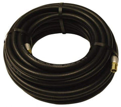 Alliance Hose & Rubber - 1-1/2" ID x 2-1/32" OD 50' Long Multipurpose Air Hose - MNPT x FNPT(Swivel) Ends, 150 Working psi, -40 to 190°F, 1-1/2" Fitting, Black - Benchmark Tooling