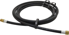 Alliance Hose & Rubber - 1/4" ID x 1/2" OD 10' Long Multipurpose Air Hose - MNPT x FNPT(Swivel) Ends, 200 Working psi, -40 to 190°F, 1/4" Fitting, Black - Benchmark Tooling