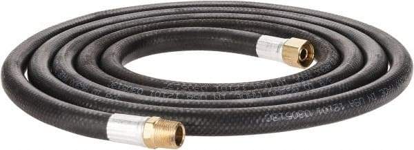 Alliance Hose & Rubber - 3/8" ID x 23/32" OD 10' Long Multipurpose Air Hose - MNPT x FNPT(Swivel) Ends, 300 Working psi, -40 to 190°F, 3/8" Fitting, Black - Benchmark Tooling