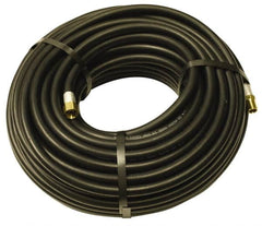 Alliance Hose & Rubber - 1" ID x 1-5/32" OD 100' Long Multipurpose Air Hose - MNPT x FNPT(Swivel) Ends, 300 Working psi, -40 to 190°F, 1" Fitting, Black - Benchmark Tooling