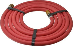 Alliance Hose & Rubber - 1/4" ID x 1/2" OD 10' Long Multipurpose Air Hose - MNPT x FNPT(Swivel) Ends, 200 Working psi, -40 to 190°F, 1/4" Fitting, Red - Benchmark Tooling