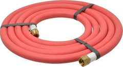 Alliance Hose & Rubber - 3/8" ID x 23/32" OD 10' Long Multipurpose Air Hose - MNPT x FNPT(Swivel) Ends, 300 Working psi, -40 to 190°F, 3/8" Fitting, Red - Benchmark Tooling