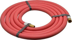 Alliance Hose & Rubber - 3/8" ID x 23/32" OD 10' Long Multipurpose Air Hose - MNPT x FNPT(Swivel) Ends, 300 Working psi, -40 to 190°F, 3/8" Fitting, Red - Benchmark Tooling