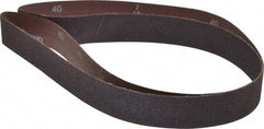 Norton - 1-1/2" Wide x 60" OAL, 40 Grit, Aluminum Oxide Abrasive Belt - Aluminum Oxide, Coarse, Coated, X Weighted Cloth Backing, Series R228 - Benchmark Tooling