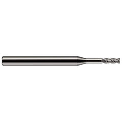 Square End Mill: 3/64'' Dia, 9/64'' LOC, 1/8'' Shank Dia, 1-1/2'' OAL, 4 Flutes, Solid Carbide Single End, Uncoated, 30 ° Helix, RH Cut, RH Flute