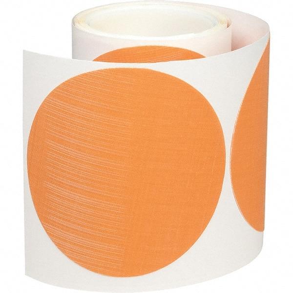 3M - 5" Diam, 5 Grit Trizact Aluminum Oxide Adhesive PSA Disc - Ultra Fine Grade, Orange, Polyester Backing, Flexible, Use with Random Orbital Sanders - Benchmark Tooling