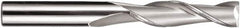 SGS - 1/2", 2" LOC, 1/2" Shank Diam, 4-1/2" OAL, 2 Flute, Solid Carbide Square End Mill - Single End, AlTiN Finish, Spiral Flute, 30° Helix, Centercutting, Right Hand Cut, Right Hand Flute, Series 3L - Benchmark Tooling