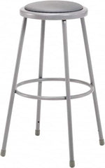 NPS - 30 Inch High, Stationary Fixed Height Stool - 16-1/2 Inch Deep x 16-1/2 Inch Wide, Vinyl Seat, Grey - Benchmark Tooling