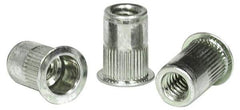 RivetKing - #10-32, 0.13 to 0.225" Grip, 19/64" Drill, Aluminum Standard Rivet Nut - Uncoated, Countersunk Head - Benchmark Tooling