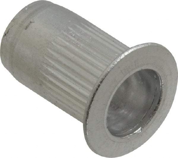 RivetKing - #10-24, 0.02 to 0.13" Grip, 19/64" Drill, Aluminum Standard Rivet Nut - Uncoated, Countersunk Head - Benchmark Tooling