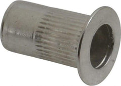 RivetKing - #8-32, 0.08 to 0.13" Grip, 17/64" Drill, Aluminum Standard Rivet Nut - Uncoated, Countersunk Head - Benchmark Tooling