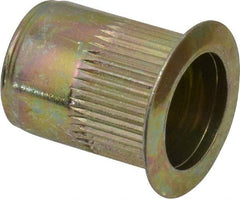 RivetKing - 3/8-16, 0.027 to 0.15" Grip, Steel Standard Rivet Nut - Zinc Yellow Dichromate Finish, Countersunk Head - Benchmark Tooling