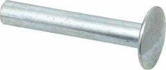 RivetKing - Size 8-30 Dome Head Steel Flush on Both Sides Blind Rivet - Steel Mandrel, 1-5/8" to 1-7/8" Grip, 5/8" Head Diam, 0.255" Min Hole Diam, 1.57" Length Under Head, 1/4" Body Diam - Benchmark Tooling