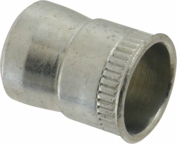 RivetKing - 1/4-20 UNC, Zinc-Plated, Steel Knurled Rivet Nut Inserts - 0.391" to 0.396" Grip, 3/8" Drill Size - Benchmark Tooling
