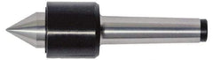 Interstate - MT4 Taper Shank Shank, 2.165" Head Diam, 1,800 Lb Capacity, Live Center - 4,100 Max RPM, 1.378" Point Diam, 1.38" Point Len, 1,800 Lb Max Workpc, Standard Point - Benchmark Tooling