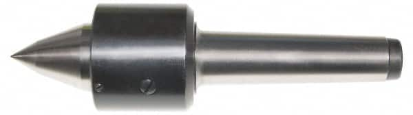 Interstate - MT2 Taper Shank Shank, 1.417" Head Diam, 594 Lb Capacity, Live Center - 6,400 Max RPM, 0.866" Point Diam, 1.33" Point Len, 594 Lb Max Workpc, Long Point - Benchmark Tooling