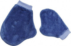 PRO-SOURCE - 9-1/2" Long Microfiber Cleaning & Dusting Mitt - Blue, for Dusting - Benchmark Tooling