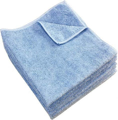 PRO-SOURCE - Dry Microfiber Wipes - Packet, 16" x 16" Sheet Size, Blue - Benchmark Tooling