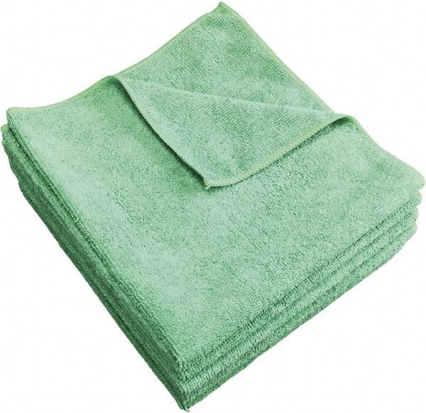 PRO-SOURCE - Dry Microfiber Wipes - Packet, 16" x 16" Sheet Size, Green - Benchmark Tooling