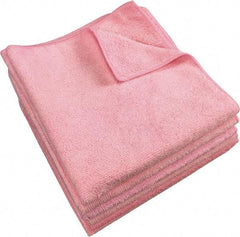 PRO-SOURCE - Dry Microfiber Wipes - Packet, 16" x 16" Sheet Size, Pink - Benchmark Tooling