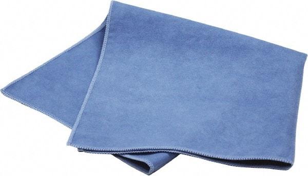 PRO-SOURCE - Reusable Microfiber Wipes - Packet, 16" x 16" Sheet Size, Blue - Benchmark Tooling