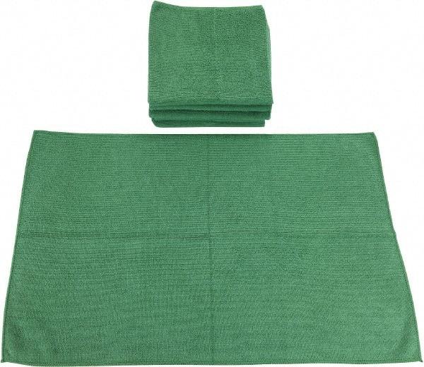 PRO-SOURCE - Reusable Microfiber Wipes - Packet, 16" x 24" Sheet Size, Green - Benchmark Tooling