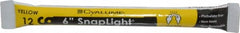 Cyalume - 10 Piece Yellow Chemical Lightstick - 6 Inch Long, 8 Hours Illumination Time, Nonflammable, Nontoxic and Waterproof, Snap and Shake Activation Method - Benchmark Tooling