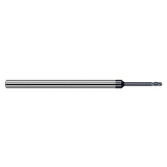 2 mm Dia. × 4 mm Shank × 3 mm DOC × 50 mm OAL, Carbide AlTiN, Stub , 4 Flute, Ballnose End Mill - Exact Industrial Supply