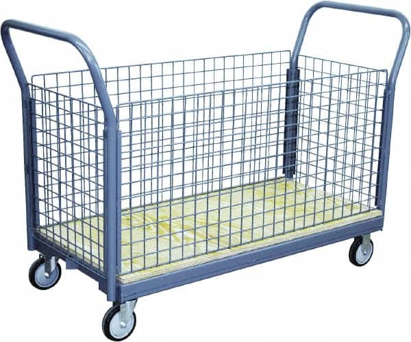 Jamco - 1,200 Lb Capacity Platform Truck - Steel Deck, 48" OAW, 10" Platform Height - Benchmark Tooling