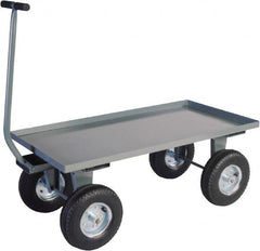 Jamco - 2,500 Lb Capacity Steel Wagon Truck - Steel Deck, 36" OAW, 19" Platform Height - Benchmark Tooling
