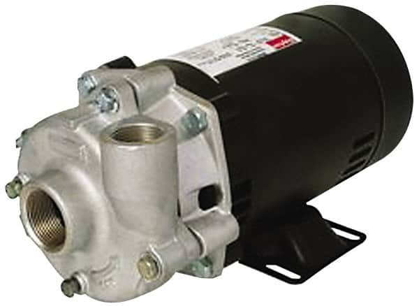 Pentair - ODP Motor, 115/208-230 Volt, 1 Phase, 1 HP, Stainless Steel Straight Pump - 1-1/4 Inch Inlet, 1-1/4 Inch Outlet, 58 Max Head psi, Stainless Steel Impeller, Viton Seal, 58 Ft. Shut Off - Benchmark Tooling