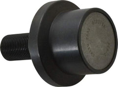 Accurate Bushing - 2" Roller Diam x 1-11/16" Width, 7/8" Stud Diam x 2" Length, Flanged Load Roller - Steel, 1-1/4" Thread Length, 7/8-14 Thread, 3,490 Lb Dynamic Cap, 2,000 Lb Static Cap - Benchmark Tooling